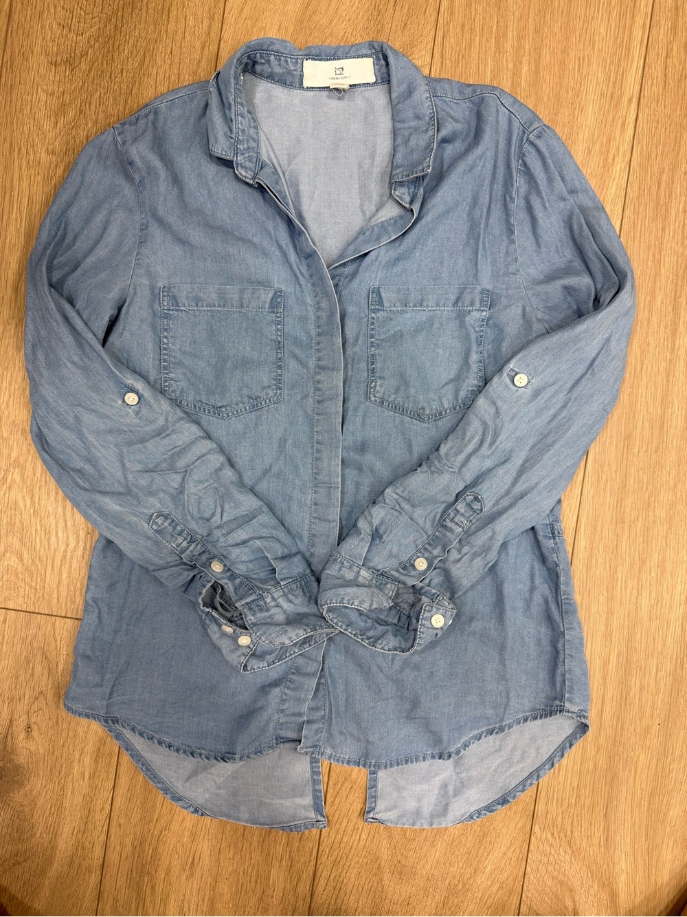 Thread + Supply Tencel Chambray Shirt Light Wash XS